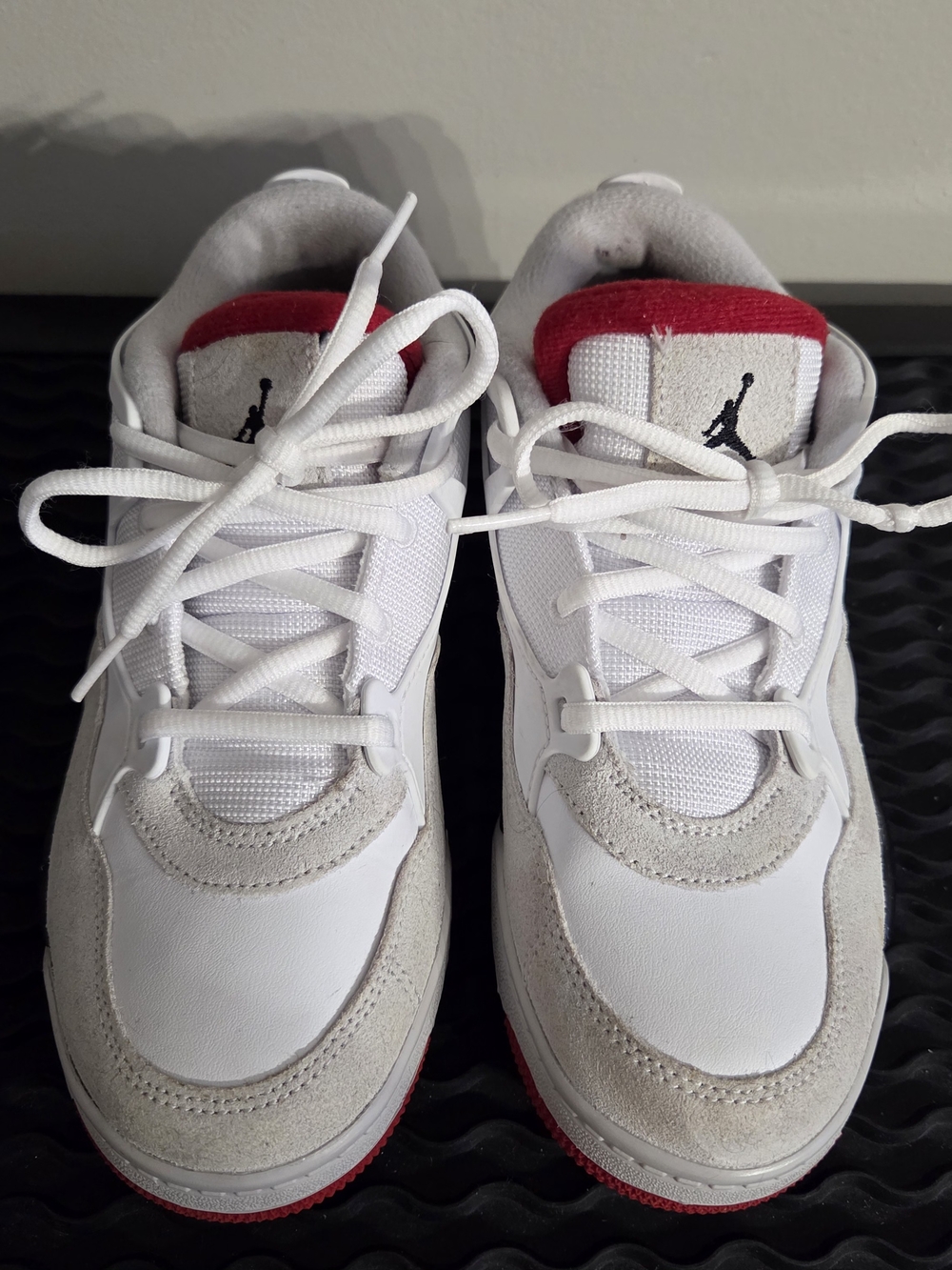 Nike Kids' White and Red Jordan Sneakers